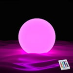 4 lampes de piscine flottantes à LED de 8 cm, 16 veilleuses de bain à changement de couleur RVB, lumière de bain à remous globulaire à intensité variable, adaptée aux enfants, boule lumineuse recharge