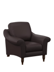 John Lewis Camber Leather Armchair, Dark Leg