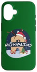 Coque pour iPhone 16 Awesome Ronaldo Name w Santa Hat in Xmas Theme Christmas