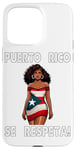 Coque pour iPhone 15 Pro Max Drapeau de Porto Rico Se Respeta Afro Boricua Lady PR