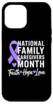 Coque pour iPhone 12 Pro Max Chemise à ruban violet - Mois national des aidants familiaux