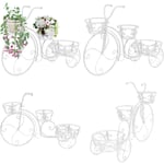 Vidaxl - Support de plantes sous forme de vélo Style vintage Métal - support de plantes - supports de plantes - Home & Living - Blanc