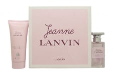 LANVIN JEANNE GIFT SET 50ML EDP + 100ML BODY LOTION - WOMEN'S FOR HER. NEW