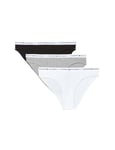 Tommy Hilfiger Women 3 Pack Bikini (Ext. Sizes) UW0UW05529 White (White/Black/Grey Heather) XL