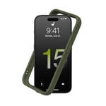 RhinoShield Coque Bumper Compatible avec [iPhone 15 Pro Max] | CrashGuard - Protection Fine Personnalisable - Absorption des Chocs [sans BPA] - Vert Kaki