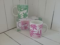Bialetti - Romantic Wild Mug 315ml x2 Coffee Cup Coffee Mug Pink & Green