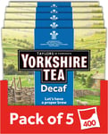 Yorkshire Tea Decaffeinated Tea Bags 80 (Pack of 5, Total of 400 Bags)