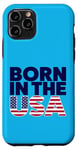 Coque pour iPhone 11 Pro T-shirts graphiques fantaisie avec inscription « Proud Born In The USA »