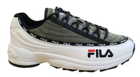 Fila DSTR97 S Mens White/Green Trainers - Multicolour Leather - Size UK 7