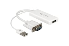 Delock adapter för video / ljud - HDMI / VGA / USB - 25 cm