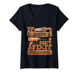 Womens If Joseph Can't Fix It, We're All Screwed Funny Name V-Neck T-Shirt