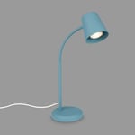 BRILONER - Lampe de chevet, lampe de bureau orientable, lampe de table GU10 pour bureau à domicile avec interrupteur à câble, lampe de lecture, bleu pigeon