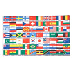 AZ FLAG - Drapeau 70 pays du monde - 150x90 cm - Drapeau 100% Polyester Avec Oeillets Métalliques Intégrés - Pavillon 110 g