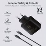 Supernopea Lataus Samsungille, 45W USB-C Laturi Kaapeli Mukana