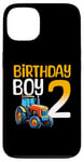 Coque pour iPhone 13 Tracteur agricole pour 2e anniversaire garçon 2 ans