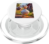 Poulet d'oie super mignon animaux de ferme riant souriant PopSockets PopGrip pour MagSafe