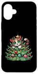 Coque pour iPhone 16 Plus Arbre de Noël mignon Père Noël chat dessin animé