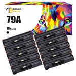 10x Black Toner Compatible For HP CF279A 79A LaserJet Pro M26nw M26a M12w M12a