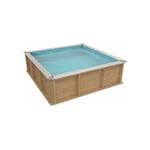 Piscinette hors-sol en bois pour enfants Pistoche 2 x 2 m