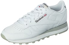 Reebok Baskets classiques en cuir pour femme, Ftwr White Pure Grey 3 Pure Grey 7, 35 EU