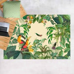 Micasia - Tapis en vinyle - Vintage Collage - Toucan In The Jungle - Paysage 2:3 Dimension HxL: 40cm x 60cm