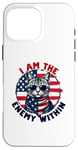 Coque pour iPhone 16 Pro Max I Am The Enemy Within Harris Trump Funny US Election 2024