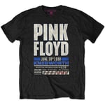 Pink Floyd T Shirt Knebworth 1990 Ticket Blue Band Logo Official Black XL