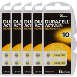 5st kartor Duracell ActivAir Hörapparatsbatteri storlek 10. Fraktfritt