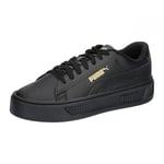 PUMA Plateforme Smash V3, Basket Femme, Puma Noir Puma Or, 40.5 EU