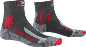 X-Socks Trek Outdoor Low Cut Chaussettes Randonnée Mixte Adulte, Anthracite/Rouge, FR : XL (Taille Fabricant : 45-47)