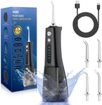 AUIEI Water Flosser for Teeth Cordless, Professional Oral Irrigator 5 Black 