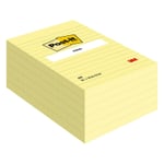 Post-it lappar 102mm x 152mm | 3M | linjerade gul | 100 ark