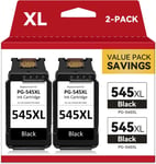 PG-545 XL Noir Cartouche d'encre Remplacement pour Canon 545, PG-545XL Noir Compatible pour Pixma TR4550 TS3350 MG2550s TS3150 TS3151 MX495 MG2550 MG2450 MG2950 MG2555s MG3050 TR4551(2 Noir)