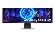 Samsung Ecran PC Odyssey OLED G9 240Hz, Sans Reflet, 0.03ms, Dalle OLED 1800R, Résolution 5120 x 1440, 1 000 000 : 1, 32:9, Compatible G-Sync,Smart, HDMI, DisplayPort, Pied ajustable