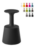 Tabouret de bar en forme de verre Drink Slide pour intérieur et jardin Couleur: Noir