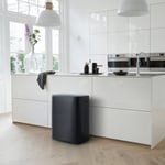 Brabantia Bo 2 x 30L Soft Touch Bin Matt Black