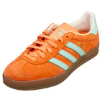 adidas Gazelle Indoor Mens Orange Mint Fashion Trainers - 5 UK