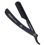 Parker Black Steel Push Type Barber/Straight Razor