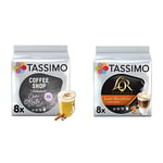 Tassimo Coffee Shop Selections Chai Latte Coffee Pods x8 (Pack of 5, Total 40 Drinks) & L'OR Caramel Latte Macchiato Coffee Pods x8 (Pack of 5, Total 40 Drinks)