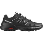 SALOMON Mens Speedcross Peak Hiking Shoe, Black Black Glacier Gray, 7 UK