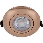 Nordtronic Low Profile Flexible Infällda spotlight, Ø8,3 cm, koppar, 2700K