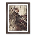 The Pianist By Giovanni Boldini Classic Painting Framed Wall Art Print, Ready to Hang Picture for Living Room Bedroom Home Office Décor, Walnut A3 (34 x 46 cm)