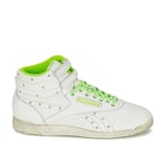 Reebok Freestyle Hi Vintage Womens White Trainers Leather - Size UK 4