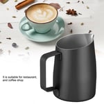 Stainless Steel Milk Frother Cup Coffee For Kitchen Hotel Party(Black)