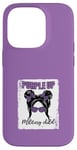 Coque pour iPhone 14 Pro Purple Up Militaire Enfant Léopard Violet Militaire Enfants