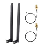 stronerliou 6dBi indoor omnidirectional antenna female connector 802.11n/b/g RP-SMA2 x 12cm U.FL Mini PCI to RP-SMA pigtail antenna 2 x 2.4GHz WiFi cable