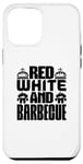 Coque pour iPhone 12 Pro Max Rouge Blanc et Barbecue - Amusant BBQ Lover