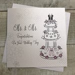 White Cotton Cards Cake MR Congratulations On Your Wedding Day Civil Partnership Card, BD80