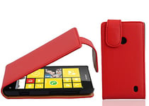 cadorabo Coque pour Nokia Lumia 520 en Rouge Cerise - Housse Protection en Style Flip en Similicuir Lisse - Etui Poche Folio Case Cover