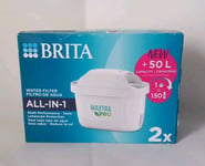 2x BRITA Water Filter MAXTRA PRO All-in-1 Jug Replacement Cartridge Refills 150L